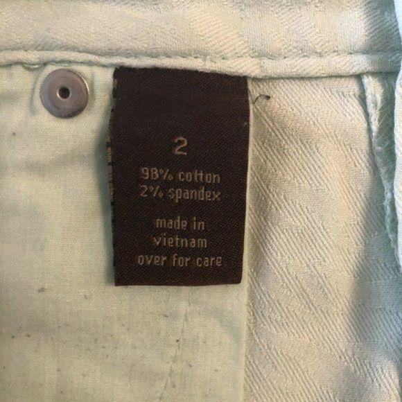 The Limited Denim 678 Women Size 6 Ankle Pants Cropped Light Green Casual - Picture 4 of 5